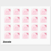 Pink Bright Floral Brautparty Gefallen Tag Sticker (Blatt)