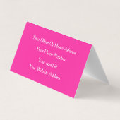 Pink Bright Makeup Artist Beauty Hair Salon Wellne Visitenkarten (Rückseite)