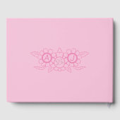 Pink Bright und kühn Wedding Guest Book Gästebuch (Rückseite)