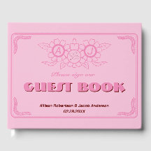 Pink Bright und kühn Wedding Guest Book