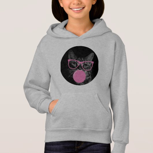 Pink-Brille und Kaugummi Hoodie (Vorderseite)