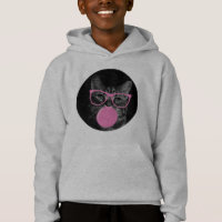 Pink-Brille und Kaugummi