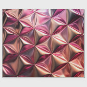 Pink Bronze Metallic Muster Wrapping Paper Geschenkpapier (Flach)