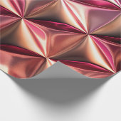 Pink Bronze Metallic Muster Wrapping Paper Geschenkpapier (Ecke)