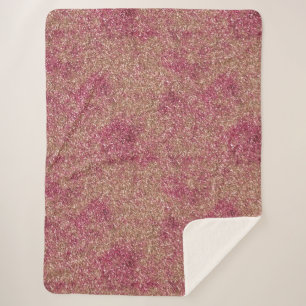 Pink Bronze Ombre Sparkle Glitzer Sherpadecke