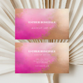 Pink Bronzer Powder Makeup Artist Business Card Visitenkarte
