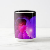 Pink Bround modern Zweifarbige Tasse (Mittel)