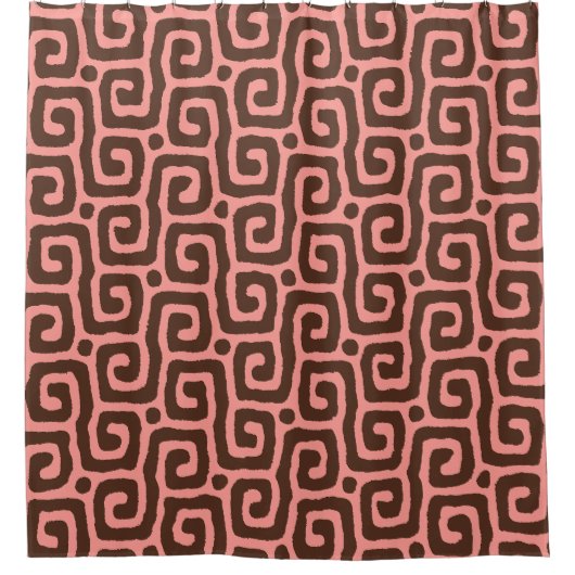  pink &brown Abstract pattern Duschvorhang (Vorderseite)