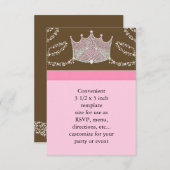 Pink Brown Baby Girl Princess Baby Dusche UAWG RSVP Karte (Vorne/Hinten)