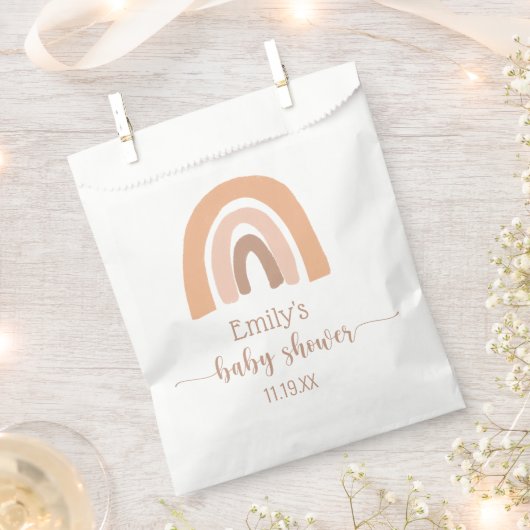 Pink Brown Boho Rainbow Vielen Dank Geschenktütchen (Ausgeschnitten)