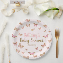 Pink Brown Butterfly Themed Baby Dusche