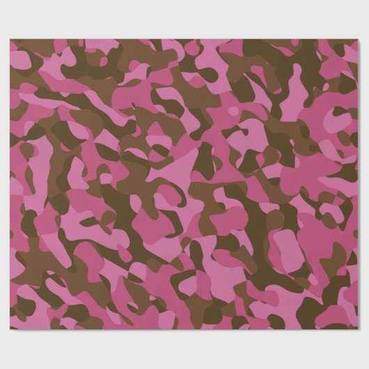 Pink Brown Camouflage-Muster Geschenkpapier (Flach)