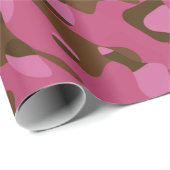 Pink Brown Camouflage-Muster Geschenkpapier (Rolleneckpunkt)