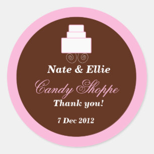 Pink & Brown Candy Shoppe Aufkleber