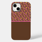 Pink & Brown Cheetah Print Phone Case (Rückseite)