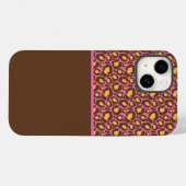 Pink & Brown Cheetah Print Phone Case (Rückseite (Horizontal))