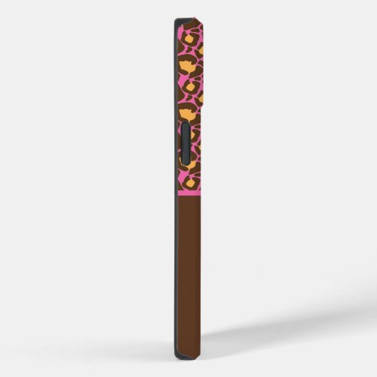 Pink & Brown Cheetah Print Phone Case (Rückseite / Rechts)