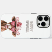 Pink Brown Cocoa Cow Hearts Cowgirl Case-Mate iPhone Hülle (Rückseite (Horizontal))