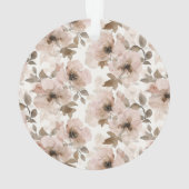 Pink Brown Cowgirl Boots Floral Christmas Ornament (Rückseite)