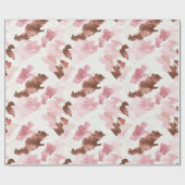 Pink Brown Cowgirl Kuh Print Animal Brautparty Geschenkpapier (Flach)