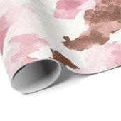 Pink Brown Cowgirl Kuh Print Animal Brautparty Geschenkpapier (Rolleneckpunkt)