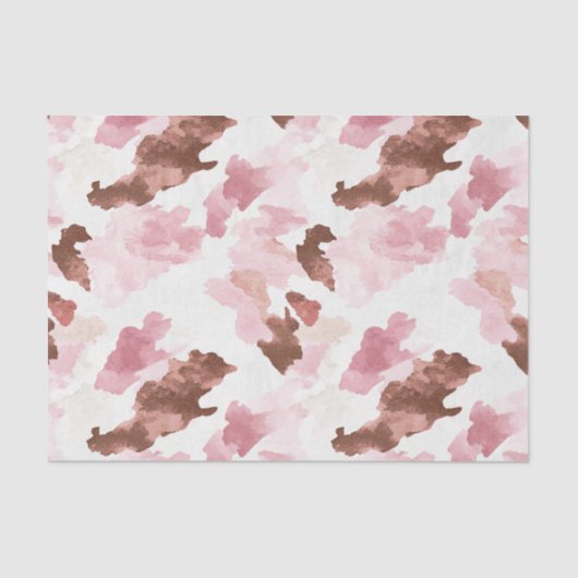 Pink Brown Cowgirl Kuh Print Animal Brautparty Seidenpapier (Vorderseite)