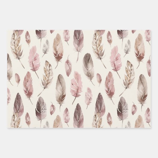 Pink Brown Cowgirl Southwestern Hat Boots Birthday Geschenkpapier Set (Vorderseite 3)