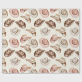 Pink Brown Cowgirl Southwestern Hats Birthday Geschenkpapier (Flach)