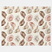 Pink Brown Cowgirl Southwestern Hats Fleecedecke (Vorderseite (Horizontal))