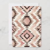 Pink Brown Cowgirl Southwestern Tribal Geburtstag Einladung (Rückseite)