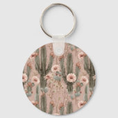 Pink Brown Cowgirl Southwestern Tribal Schlüsselanhänger (Rückseite)