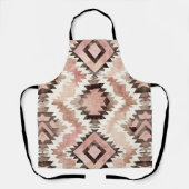 Pink Brown Cowgirl Southwestern Tribal Schürze (Vorderseite)