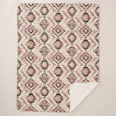Pink Brown Cowgirl Southwestern Tribal Sherpadecke (Vorderseite)