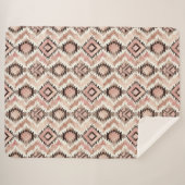 Pink Brown Cowgirl Southwestern Tribal Sherpadecke (Vorderseite (Horizontal))