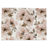 Pink Brown Cowgirl Südwest Floral Große Geschenktüte (Rückseite)