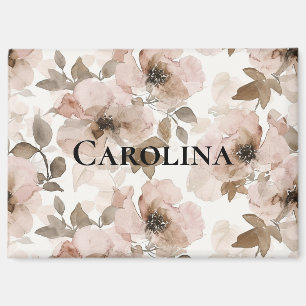 Pink Brown Cowgirl Südwest Floral Magnet