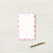 Pink Brown Dot Grid Layout Uni Plan Planer Post-it Klebezettel (Auf Schreibtisch)
