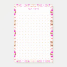 Pink Brown Dot Grid Layout Uni Plan Planer Post-it Klebezettel