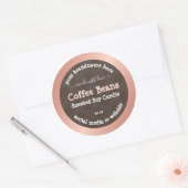 Pink Brown Dotted Pattern Produktverpackungen Etik Runder Aufkleber (Umschlag)