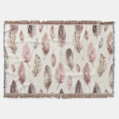 Pink Brown Feathers Decke (Vorderseite)