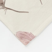 Pink Brown Feathers Geburtstag Fleecedecke (Ecke)