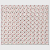 Pink Brown floral Botanisch Moderne Weihnachten Geschenkpapier (Flach)