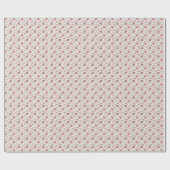 Pink Brown floral Botanisch Moderne Weihnachten Geschenkpapier (Flach)