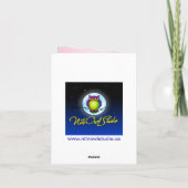 Pink, Brown floral gemachte Herzen Danke Karte (Rückseite)