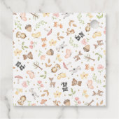 Pink Brown Girl Watercolor Geschenkanhänger (Rückseite)