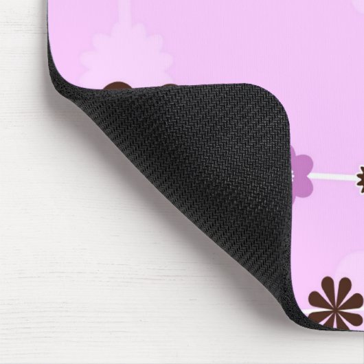 Pink & Brown Girly Mousepad (Ecke)