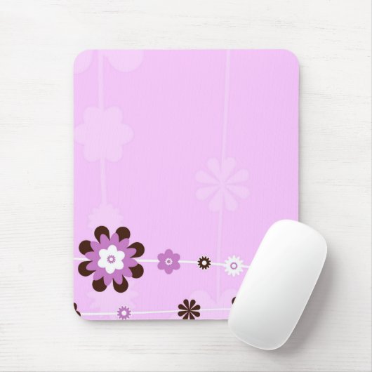 Pink & Brown Girly Mousepad (Mit Mouse)
