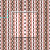 Pink Brown Ikat Zigzag Mosaikmuster Stoff (Kachel)