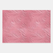 Pink Brown Imitats Leather Cowgirl Floral Geschenkpapier Set (Vorderseite 3)