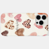 Pink Brown Leopard Druckerhitze Case-Mate iPhone Hülle (Rückseite (Horizontal))